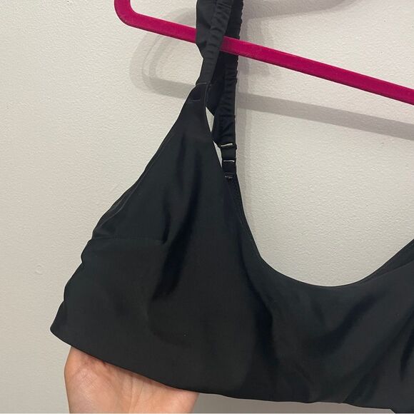 Aerie Swim Top Ruffle Bralette XL women’s Black Color - Picture 3 of 7